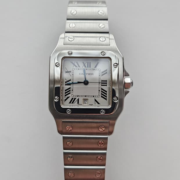 까르띠에 산토스 갈베 라지 스틸 쿼츠