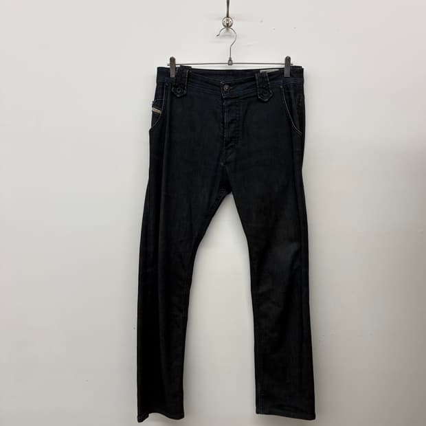 디젤 블랙 데님 팬츠 남/31