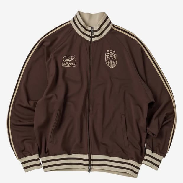 트레블 져지 트랙 자켓 브라운