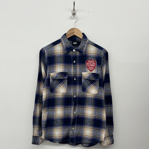 Vans 반스 체크 셔츠 남방 네이비 남m