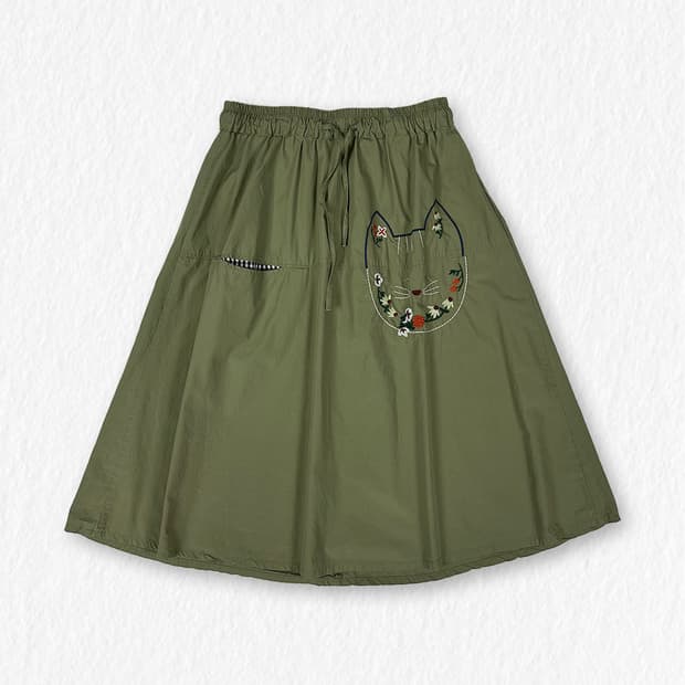 빈티지 자수 스커트