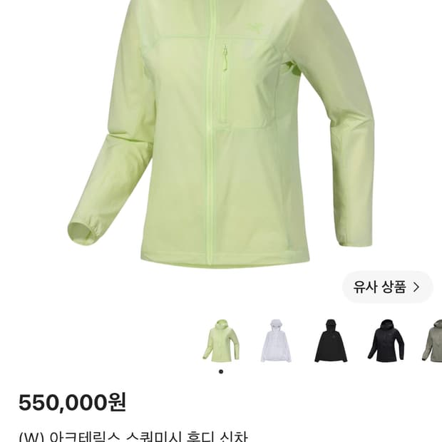 아크테릭스 스쿼미시 w 후디 신차