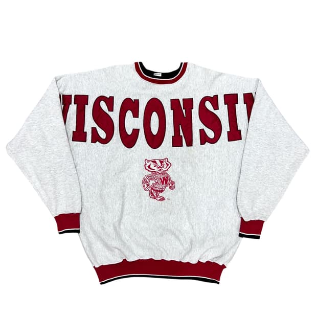 90s USA 레전드어센틱 위스콘신 맨투맨(XL)