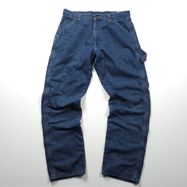 랭글러 USA 오리지널 이너 플리스 카펜터 데님 워크 팬츠 (L) 