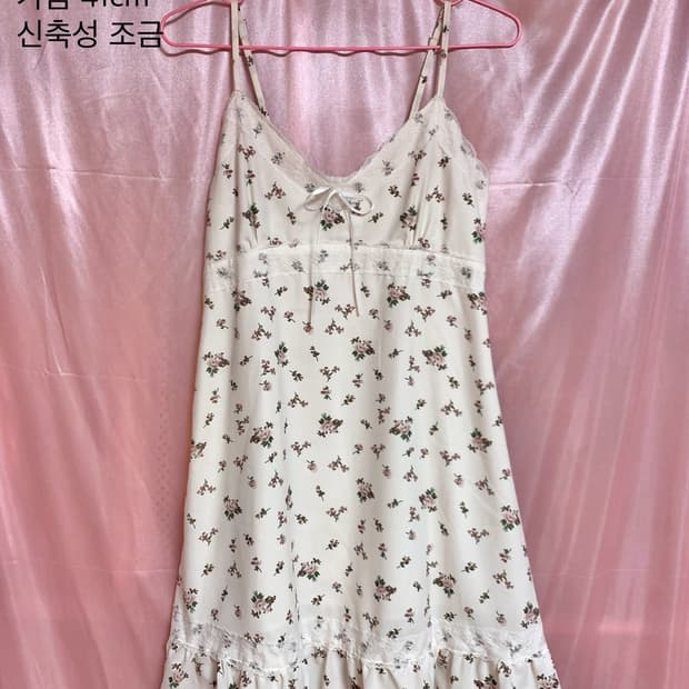 플라워 레이스 끈 원피스 갸루 빈티지 모리