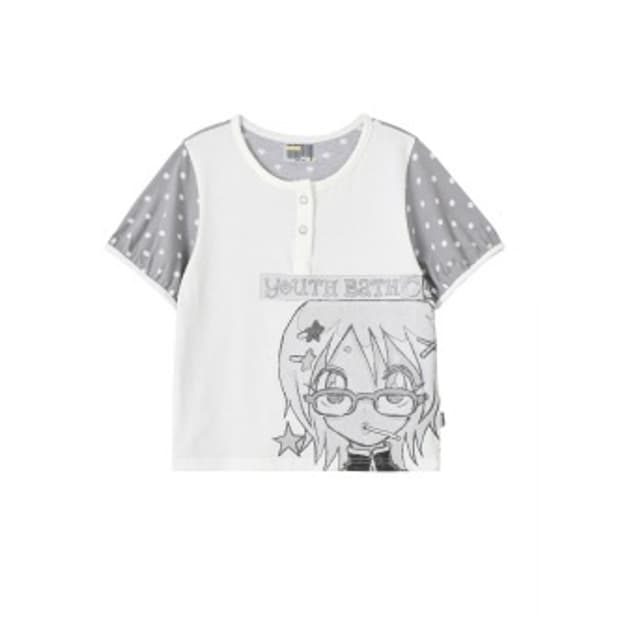 YOUTHBATH YB x Oliwa Dot Puff Sleeve Hen
