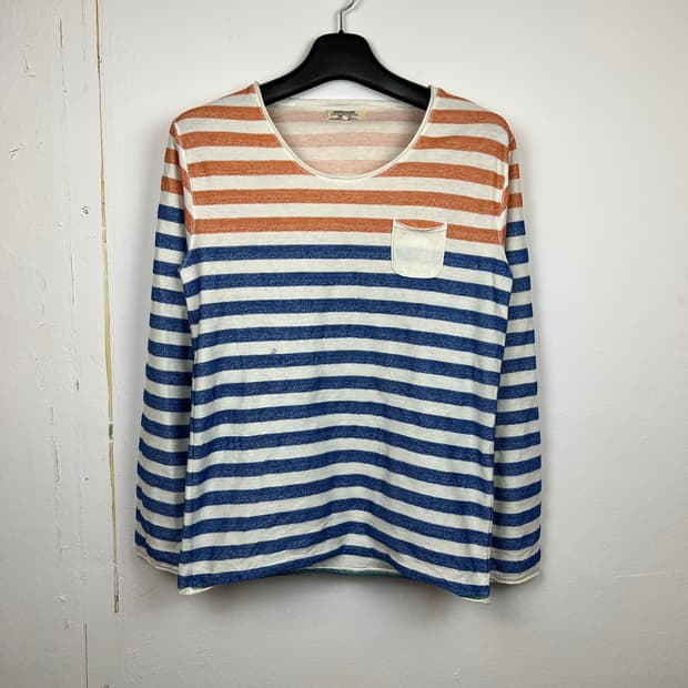 JPN M2SQUARED 스트라이프 긴팔 티셔츠 L