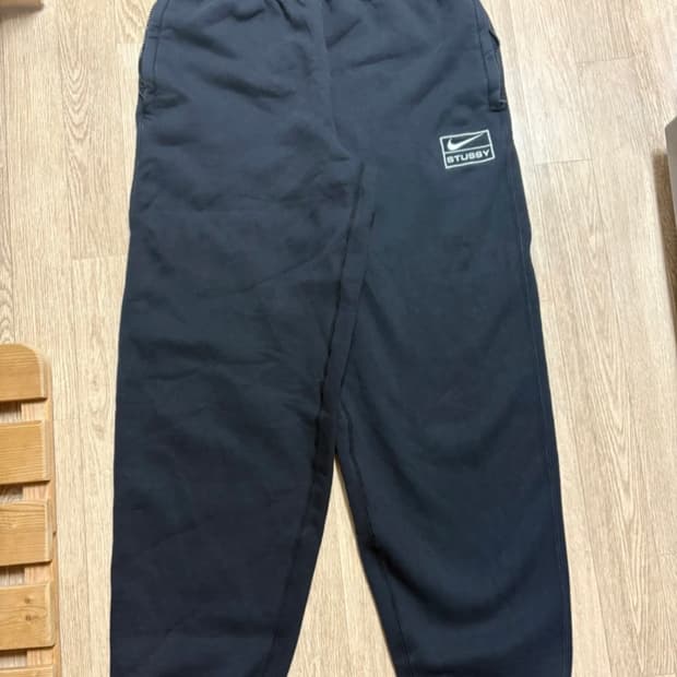 나이키 x 스투시 NRG 워시드 플리스 팬츠 블랙 XS