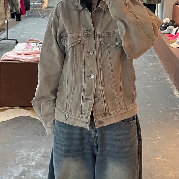 게스USA 워싱 데님 트러커 자켓 H1899