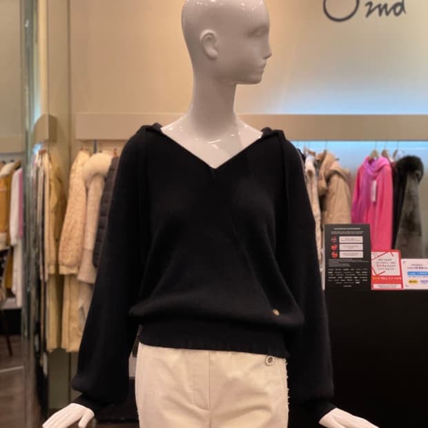 오즈세컨 2021 스프릿 후드 니트 85사이즈