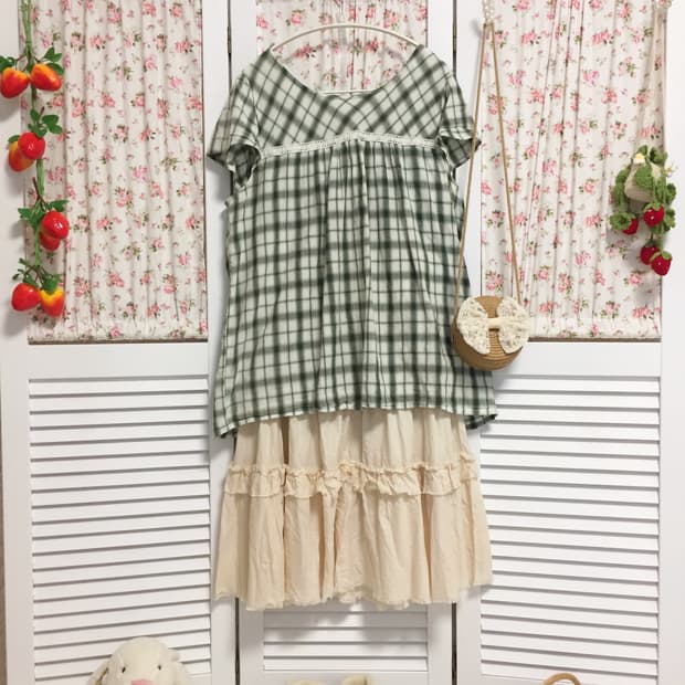 빈티지 수박소녀 코디세트