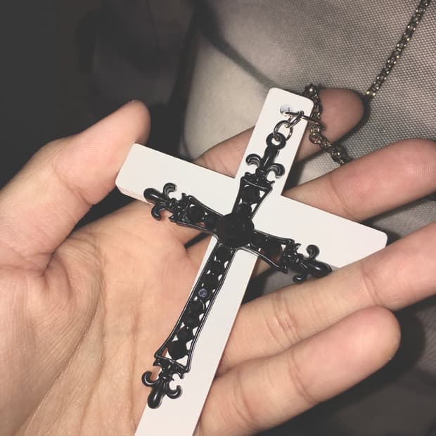 빈티지 십자가 넥크리스