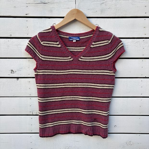 Burberry 버버리 울 반팔 니트