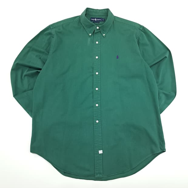 CN905 2XL 폴로 랄프로렌 그린 긴팔 셔츠 남방