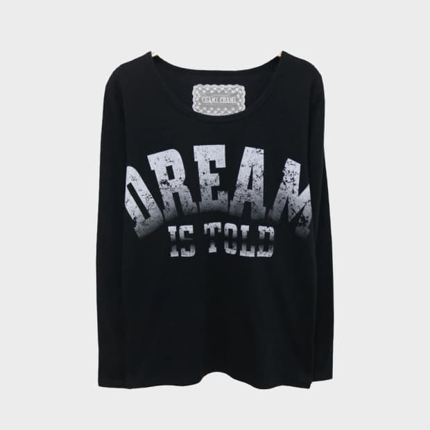 CHAMI CHAMI 크랙 레터링 긴팔 티셔츠 63648