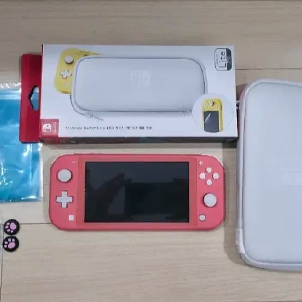 닌텐도 스위치 라이트 코랄 + 모동숲 풀세트