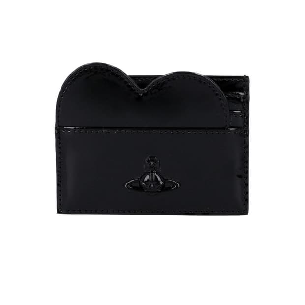비비안웨스트우드 지갑 샤이니 페이턴트 하트 카드지갑