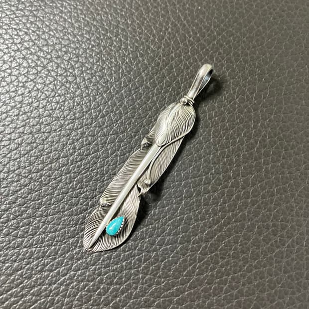 네이티브 아메리칸 실버 페더 팬던트