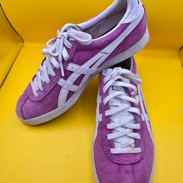 아식스 스니커즈 250 (핑크 스웨이드)