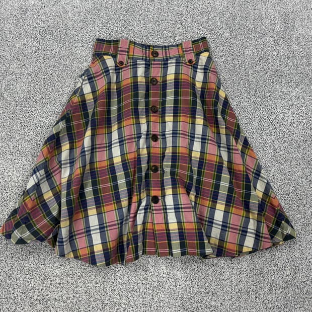 폴로 랄프로렌 체크 롱스커트