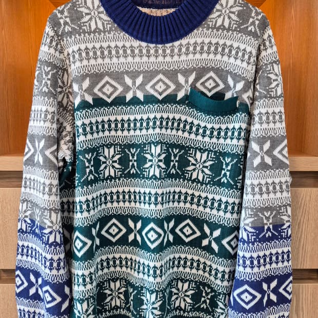 2018aw Sacai Linen-Blend Knit
(4)