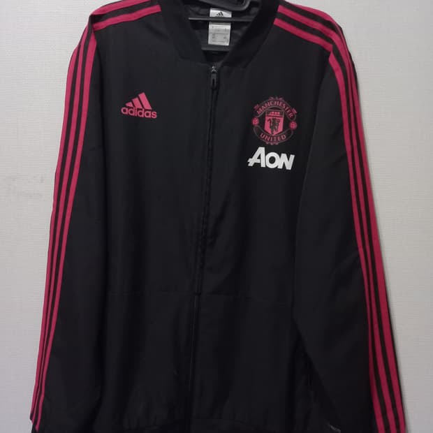 아디다스 맨유 검빨 트랙탑 저지 져지집업 100/L