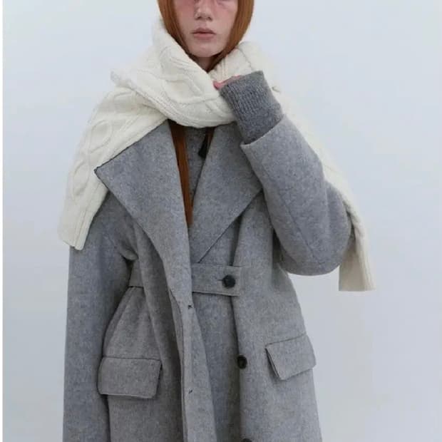 아위 ahwe 롱코트 그레이_M