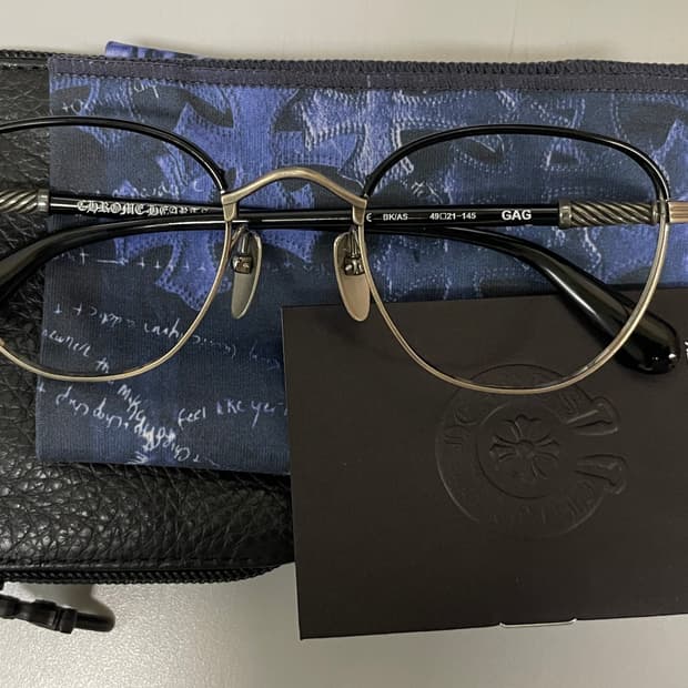 크롬하츠 안경 개그 블랙실버