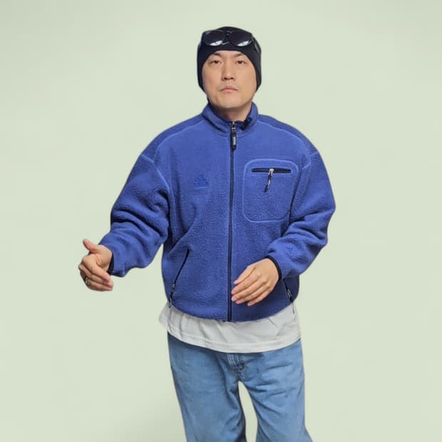 90S 아디다스 후리스 플리스 자켓