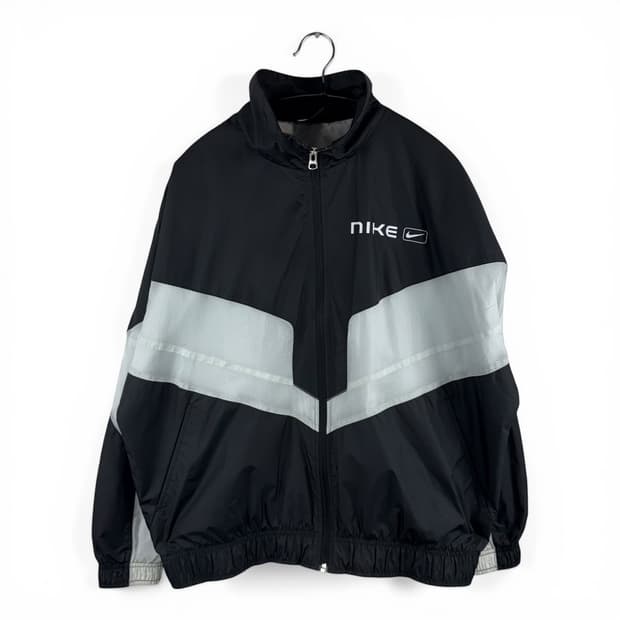 M) 나이키 우먼스 우븐 바람막이 자켓 블랙/화이트
