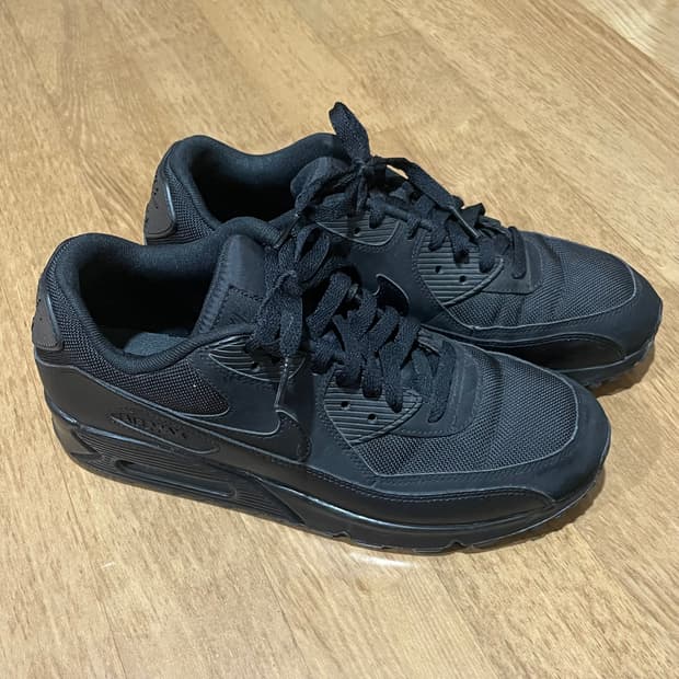 나이키 에어맥스90 올블랙 운동화 275