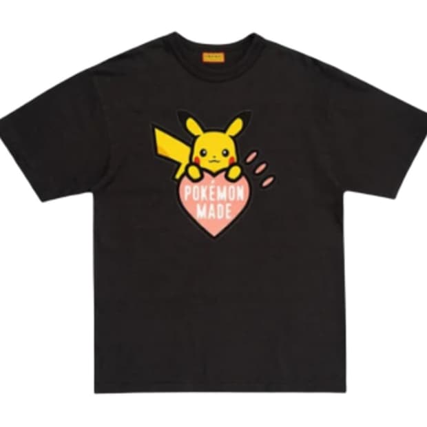 휴먼 메이드 포켓몬 그래픽 티셔츠 블랙 코랄 핑크 서울 스토어 한정