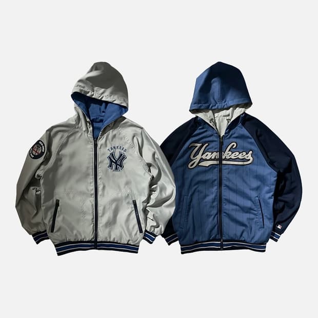 MLB 뉴욕양키즈 리버서블 후드집업 야구점퍼 바람막이