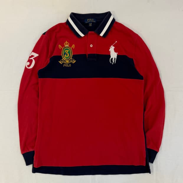 폴로 랄프로렌 빅포니 치프키프 롱슬리브 카라티 레드