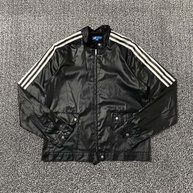 빈티지9. 아디다스 올드스쿨 빈티지 글로시 져지 바이커 점퍼