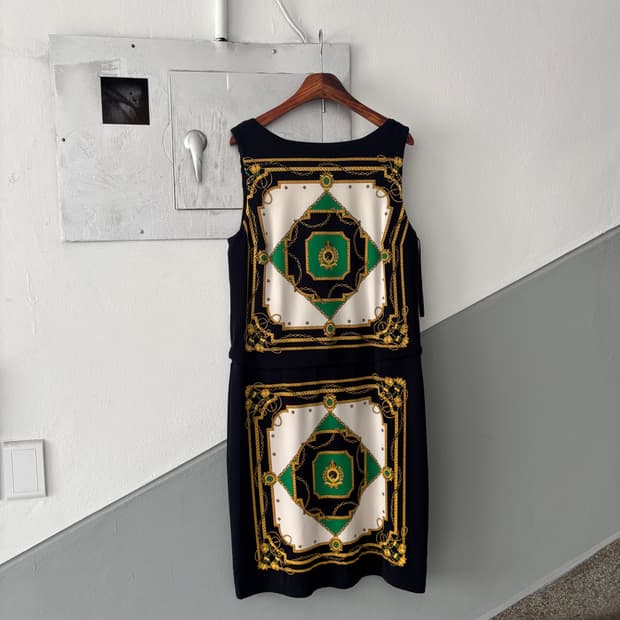 랄프로렌 바로크 스카프 드레스