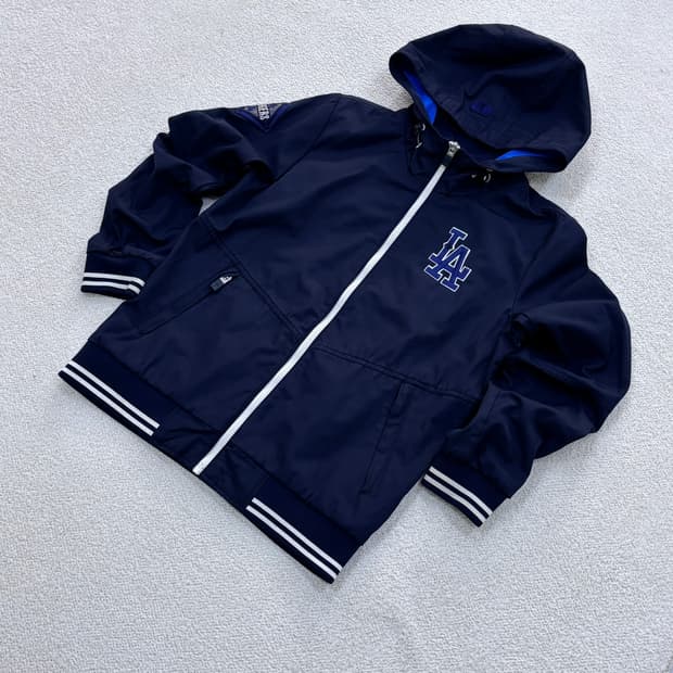 90 MLB 여성 네이비 바람막이 자켓 0324E