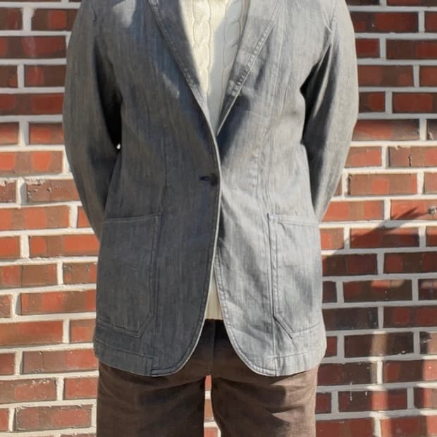 리바이스 레드루프 그레이 데님 블레이저