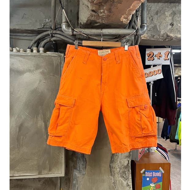 빈티지 HCO1922 하프 카고 팬츠 오렌지 34 #csz3636