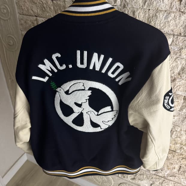 엘엠씨 피스 울 바시티 자켓 m