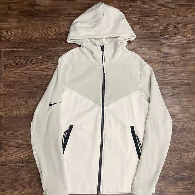 나이키 테크팩 니트 풀집 후디 윈드러너 후드집업 화이트