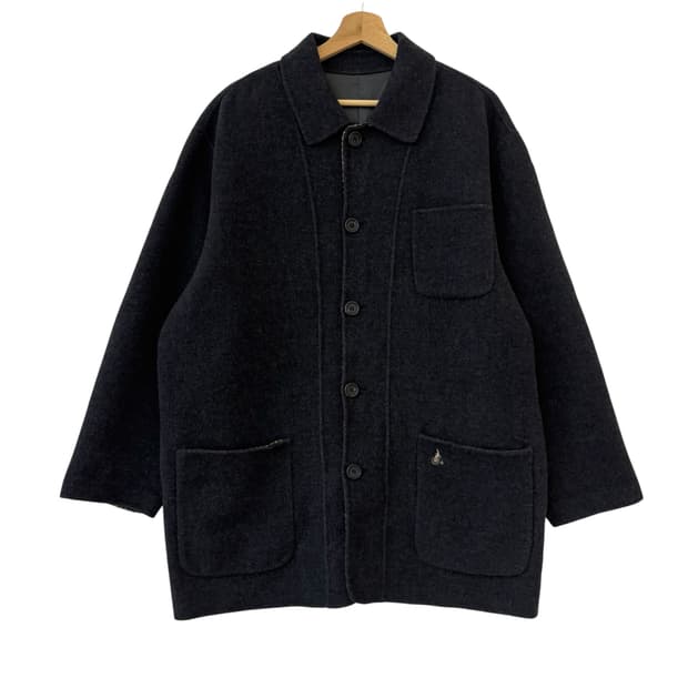 빈폴 로고 오버사이즈 모직 코트