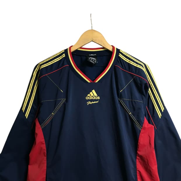 아디다스 00s 일제 웜업자켓(뒷면 빅로고 입니다)