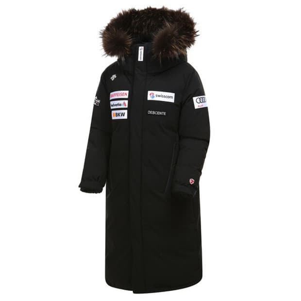 데상트 스위스 스키 40주년 롱패딩 점퍼 