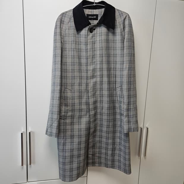 앤더슨벨 트렌치 체크 코트