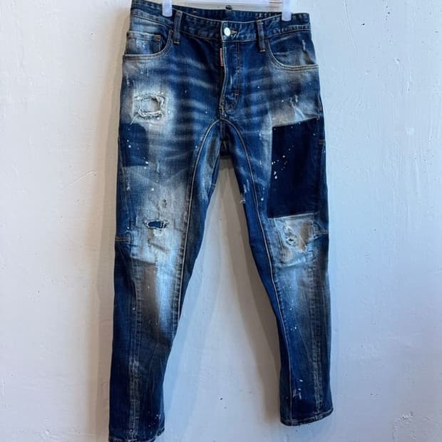 디스퀘어드2 데미지 데님팬츠 청바지 슬림핏 Made in ITALY