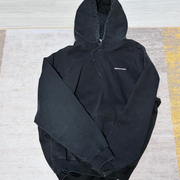 디스이즈네버댓 블랙 레터링 후드티 xl