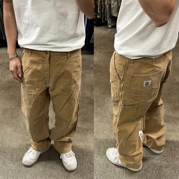 90s Carhartt 더블니 워크 팬츠 (34”)