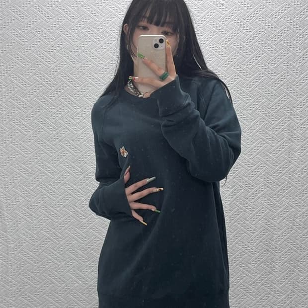 메종키츠네 빈티지 모던 캐주얼 폭스패치 맨투맨 XL C09468