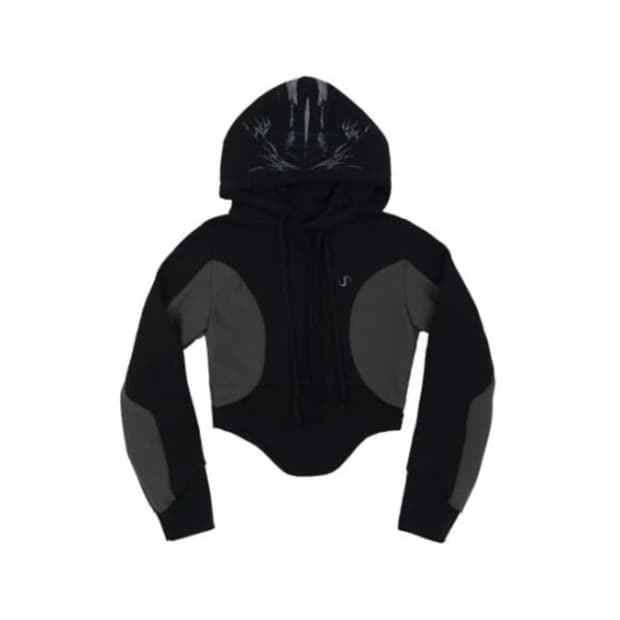 오호스 Curved Graphic Hoodie